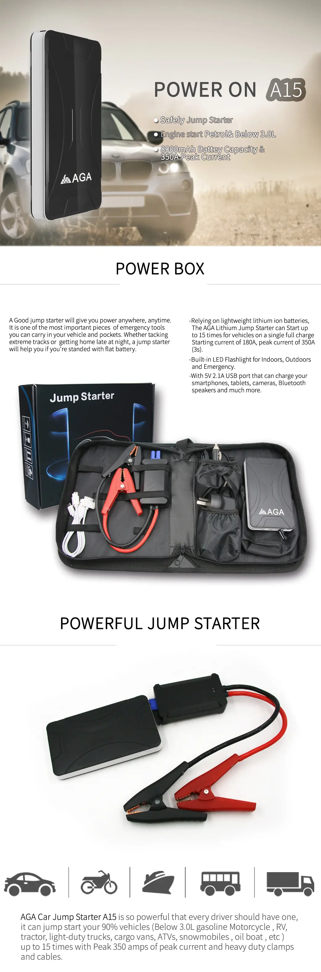AGA CAR JUMP STARTER A15-1