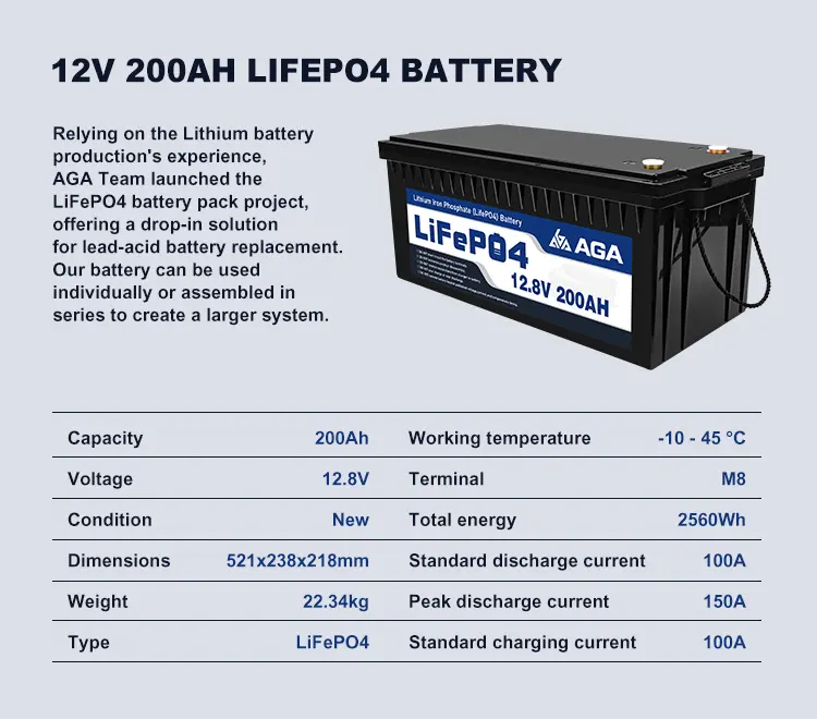 12.8V 200AH